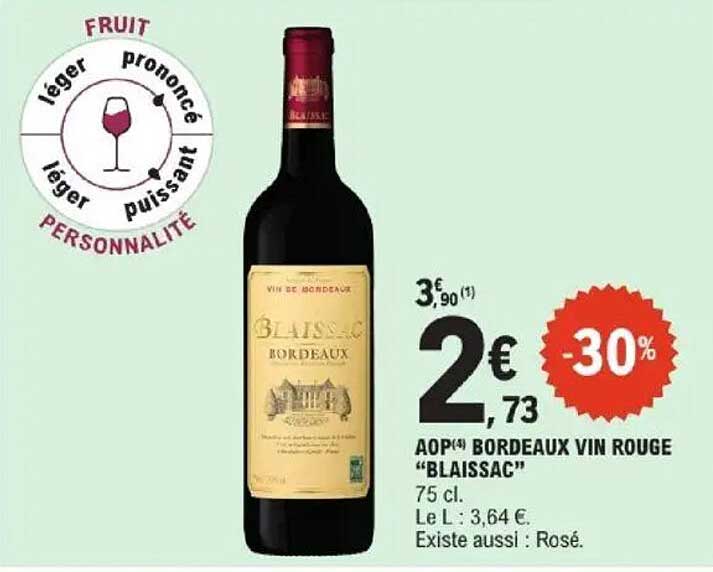 AOP Bordeaux Vin Rouge "Blaissac"