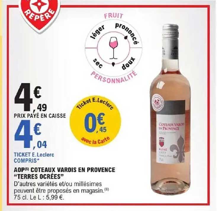 AOP Coteaux Varois en Provence "Terres Océes"