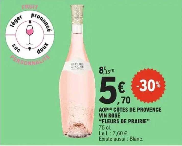 AOP CÔTES DE PROVENCE VIN ROSÉ "FLEURS DE PRAIRIE"