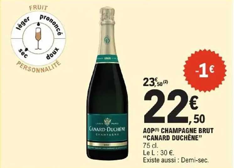 AOP(1) CHAMPAGNE BRUT "CANARD DUCHÊNE"