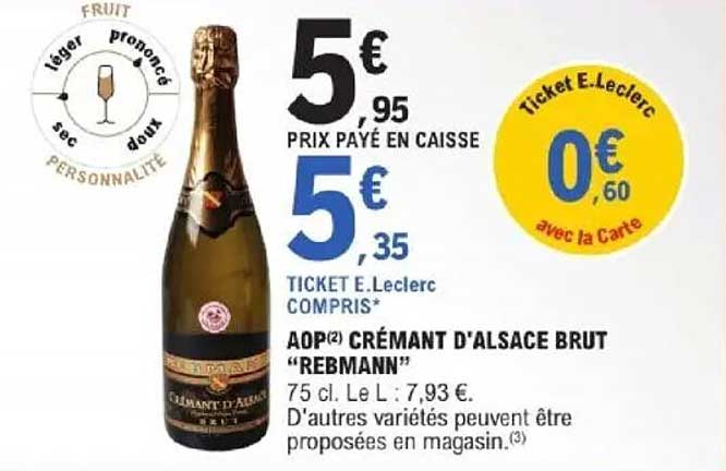 AOP(2) CRÉMANT D'ALSACE BRUT "REBMANN"