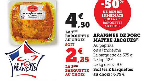 ARIGNEE DE PORC MAITRE JACQUES