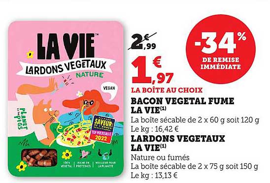 BACON VÉGÉTAL FUMÉ LA VIE