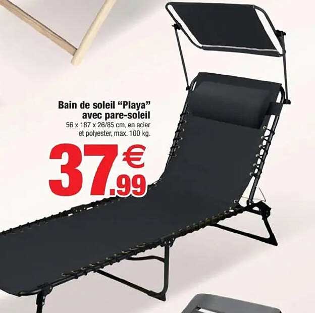Bain de soleil "Playa" avec pare-soleil