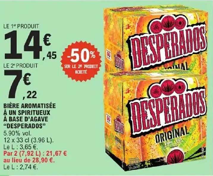 Bière Aromatisée à un Spiritueux à Base d'Agave "Desperados"