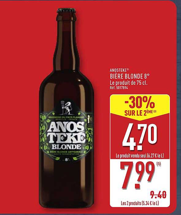 Bière Blonde 8° Anosteke