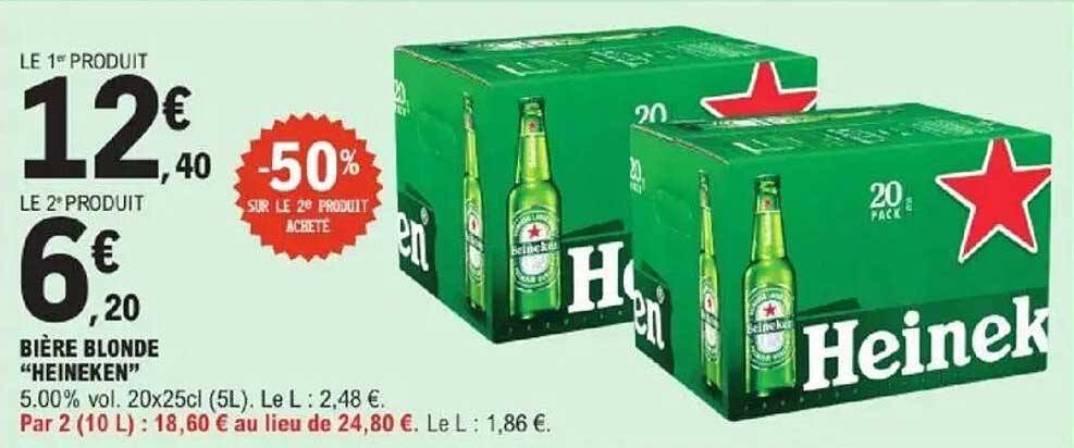 BIÈRE BLONDE “HEINEKEN”