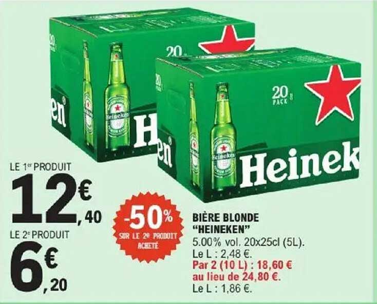 BIÈRE BLONDE “HEINEKEN”