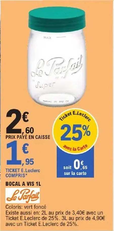 Bocal à vis 1L La Parfait