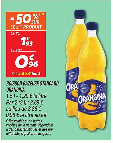 BOISSON GAZEUSE STANDARD ORANGINA