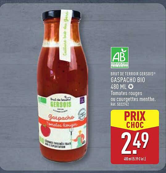 BRUT DE TERROIR GERSOIS® GASPACHO BIO 480 ML