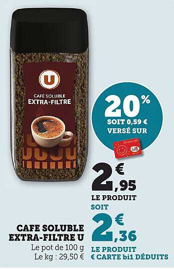 CAFE SOLUBLE EXTRA-FILTRE U
