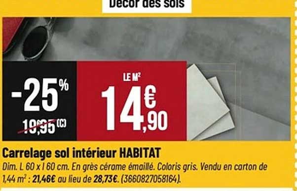 Carrelage sol intérieur HABITAT