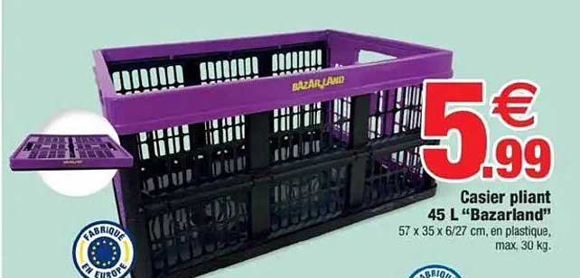 Casier pliant 45 L "Bazarland"