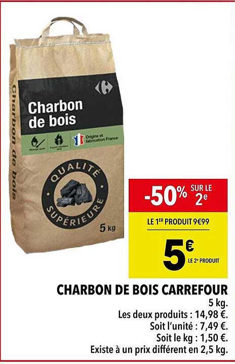 CHARBON DE BOIS CARREFOUR