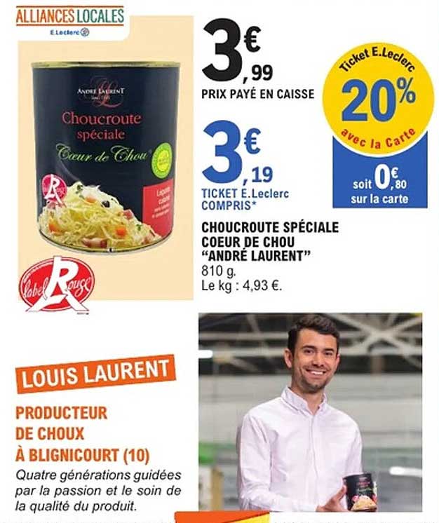 Choucroute spéciale Coeur de Chou "André Laurent"