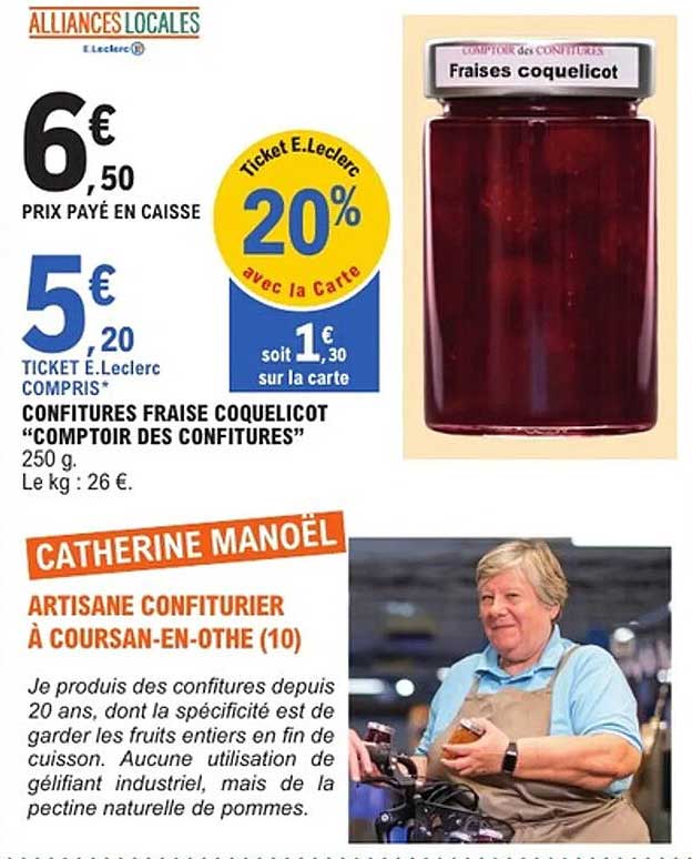 Confitures fraise coquelicot "Comptoir des Confitures"