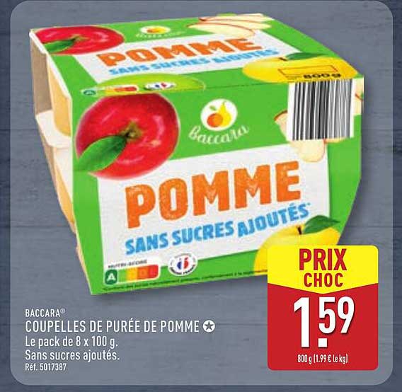 COUPELLES DE PURÉE DE POMME