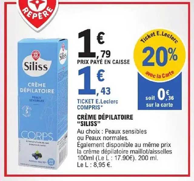 CRÈME DÉPILATOIRE “SILISS”