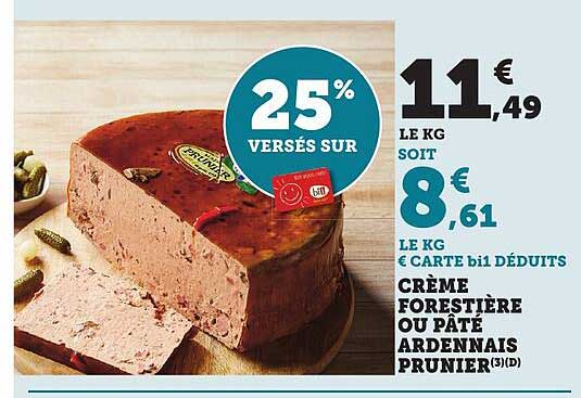 CRÈME FORESTIÈRE OU PÂTE ARDENNAIS PRUNIER