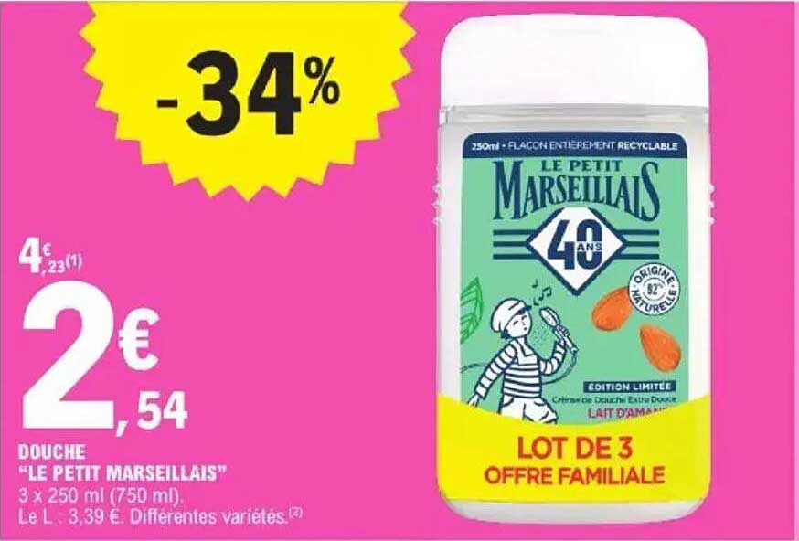 DOUCHE "LE PETIT MARSEILLAIS" LOT DE 3