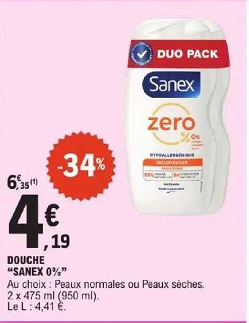 Douche "SANEX 0%"