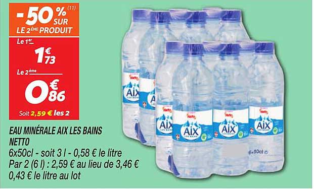 Eau minérale Aix les Bains Netto