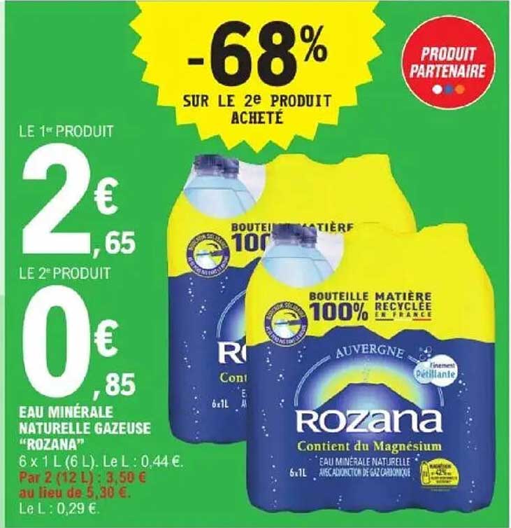 Eau minérale naturelle gazeuse "Rozana"