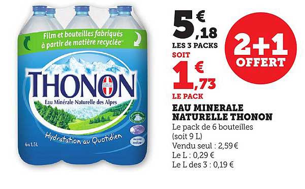 EAU MINERALE NATURELLE THONON
