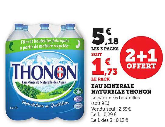 EAU MINERALE NATURELLE THONON
