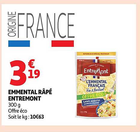 EMMENTAL RÂPÉ ENTREMONT