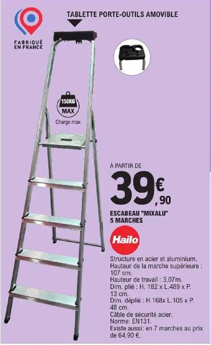 ESCABEAU "MIXALU" 5 MARCHES