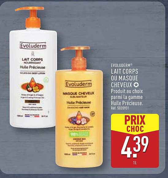 Evoluderm® Lait Corps ou Masque Cheveux