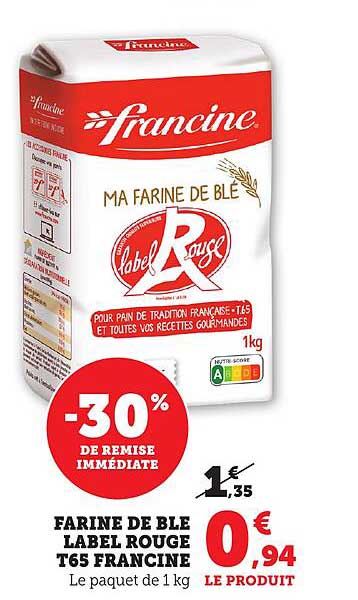 FARINE DE BLE LABEL ROUGE T65 FRANCINE