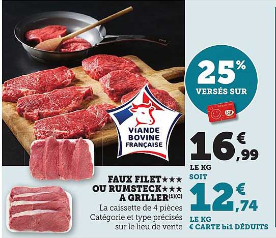 FAUX FILET OU RUMSTECK À GRILLER