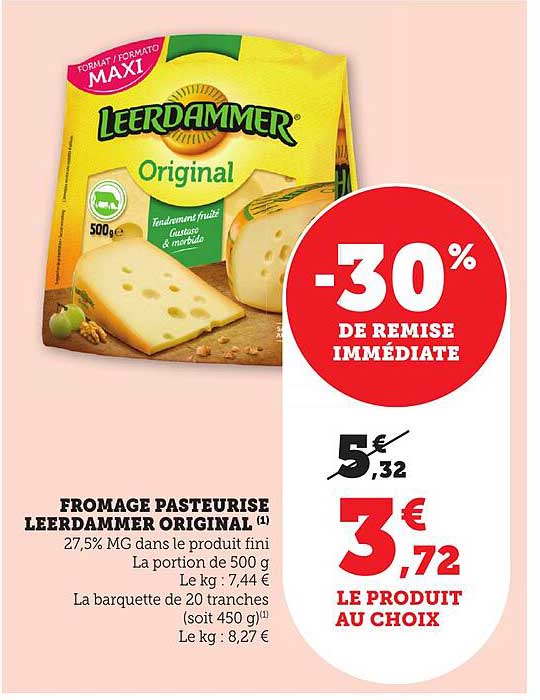 FROMAGE PASTEURISE LEERDAMMER ORIGINAL