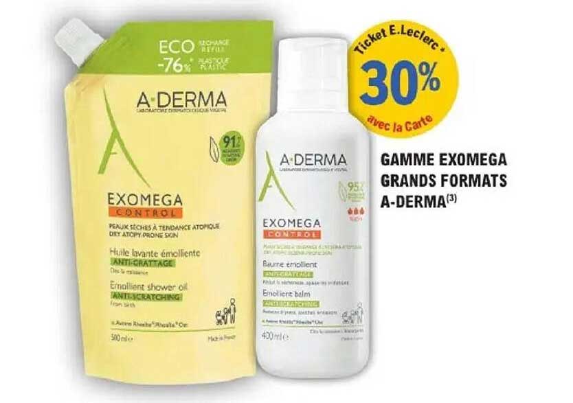 GAMME EXOMEGA GRANDS FORMATS A-DERMA