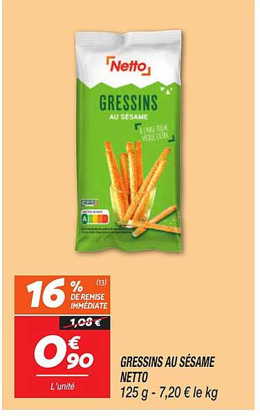 Gressins au sésame Netto