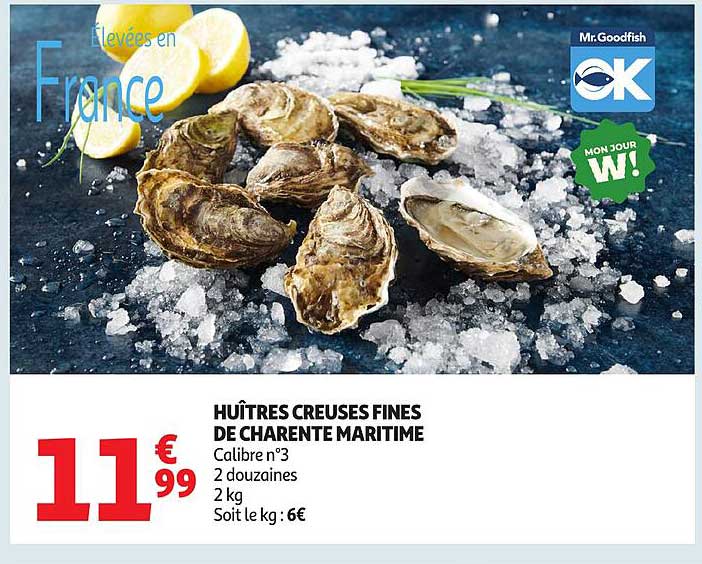 HUÎTRES CREUSES FINES DE CHARENTE MARITIME