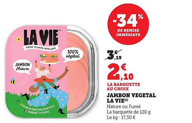 JAMBON VÉGÉTAL LA VIE