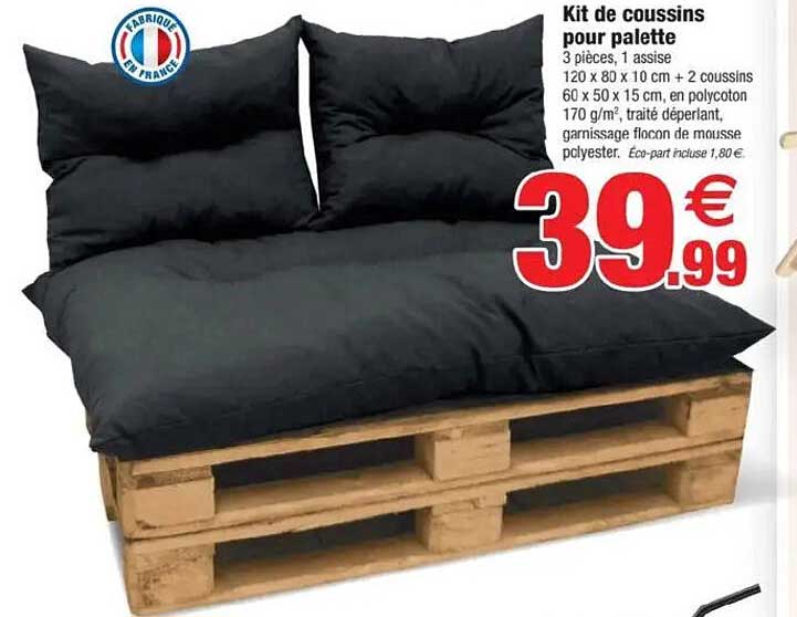 Kit de coussins pour palette