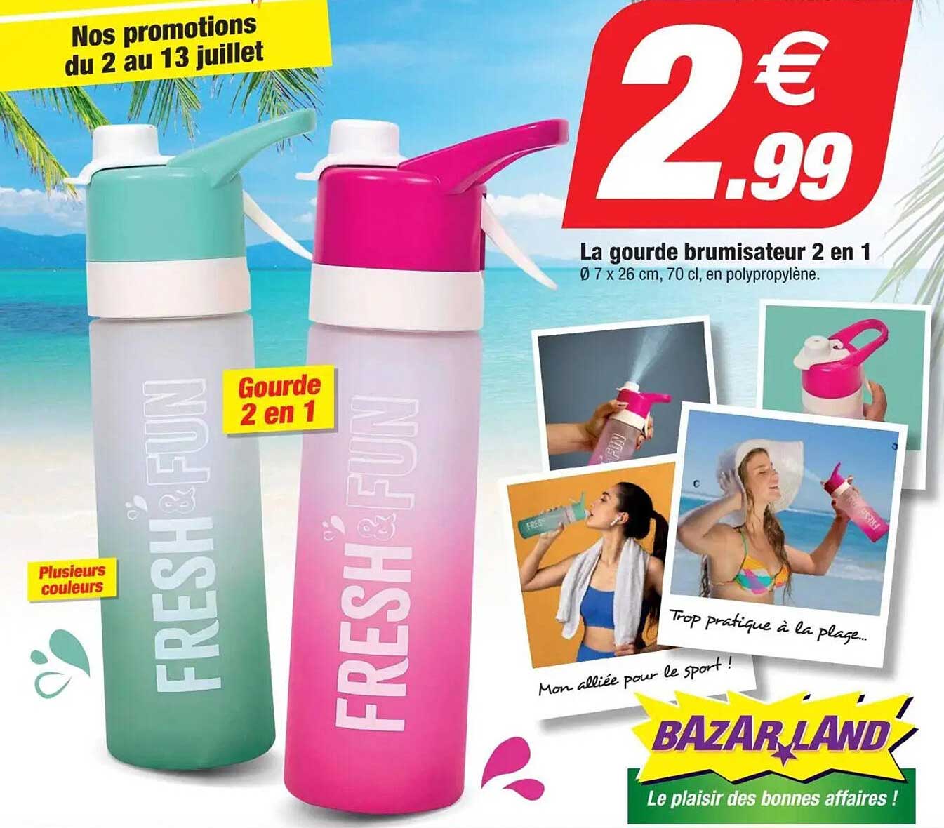 La gourde brumisateur 2 en 1