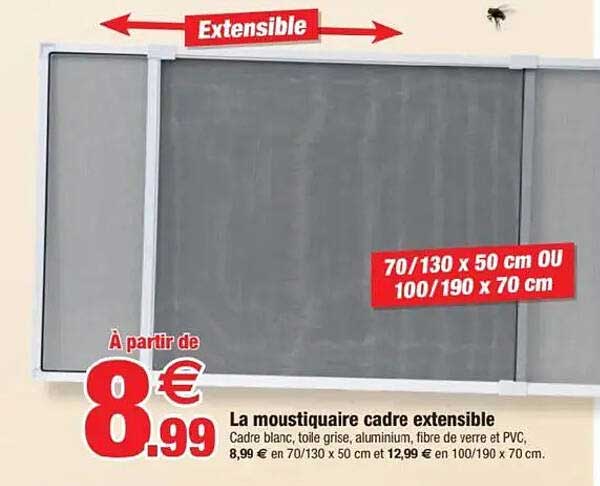 La moustiquaire cadre extensible