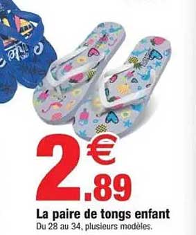 La paire de tongs enfant