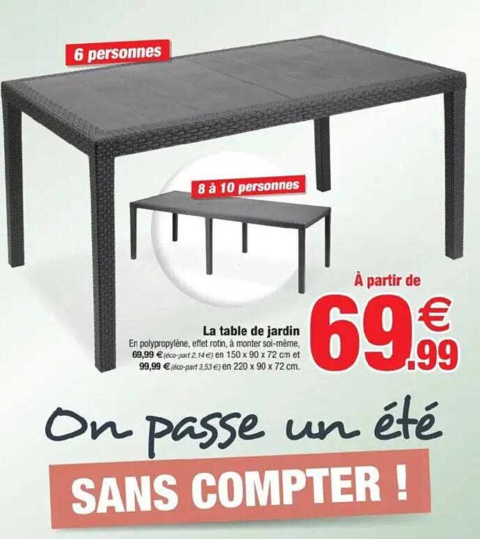 La table de jardin