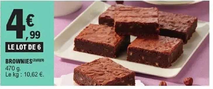 LE LOT DE 6 BROWNIES