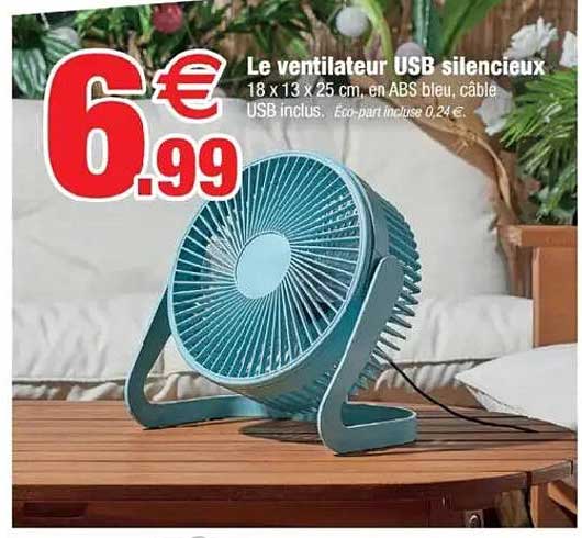 Le ventilateur USB silencieux