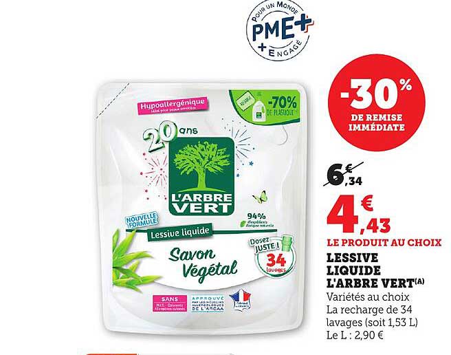 LESSIVE LIQUIDE L'ARBRE VERT