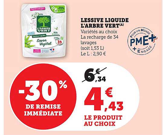 LESSIVE LIQUIDE L'ARBRE VERT(A)
