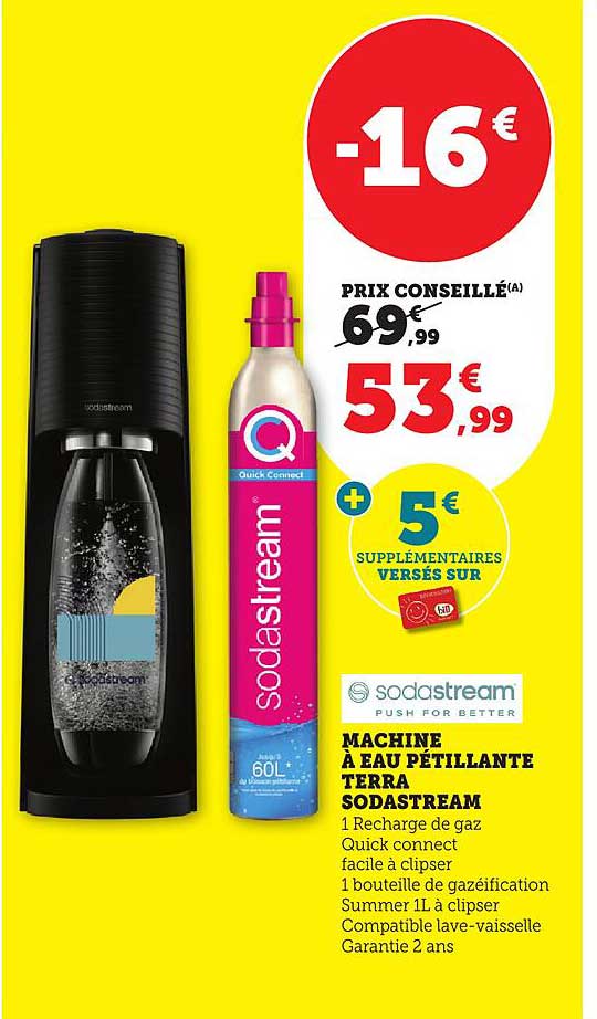 MACHINE À EAUX PETILLANTE TERRA SODASTREAM